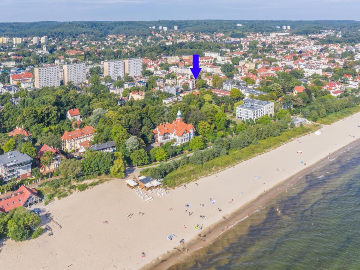 Sopot Grunwaldzka - Parkowa Blisko Plazy Daire Dış mekan fotoğraf